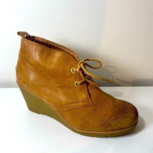 Sperry Shoes - Sperry Brown Leather Top Sider Wedges Booties Size 7